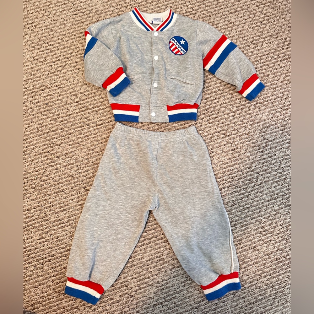 Vintage Baseball Sweat suit set 24 months